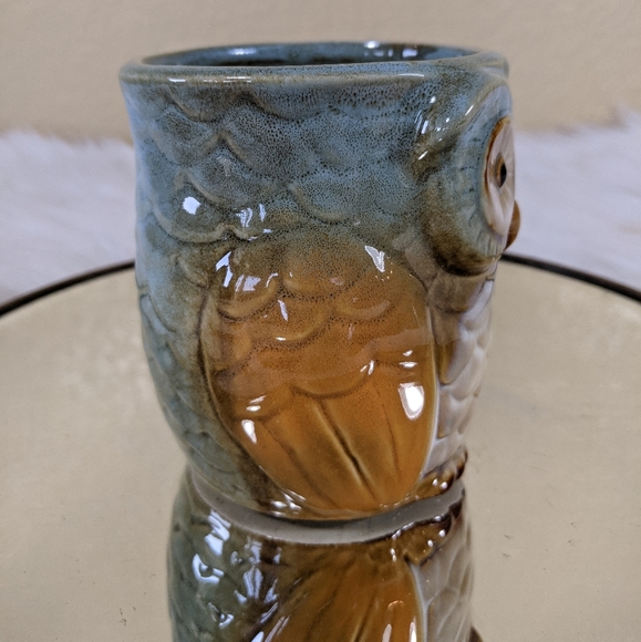 Ceramic Owl Bird Coffee Mug Cup Color Fade Boho Chic - Picture 2 of 5